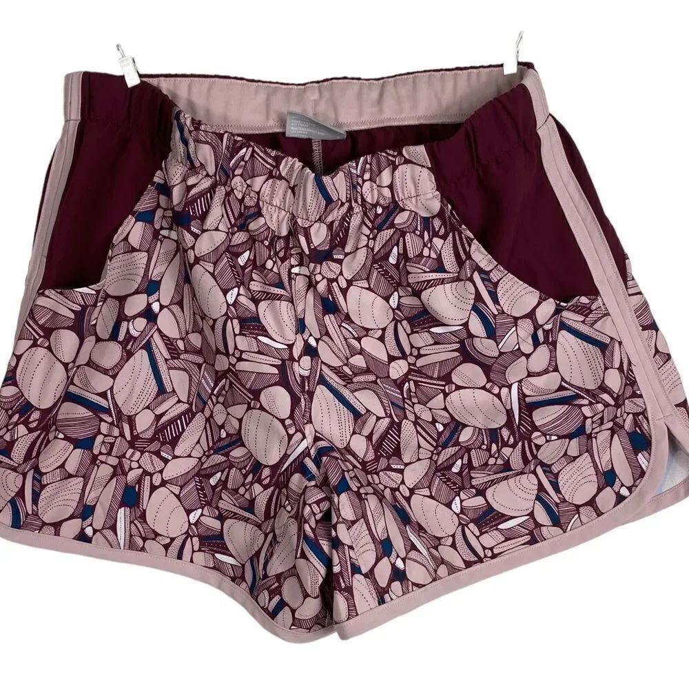Columbia Wms Sz Sm Pink Maroon Sandy Trail Athletic Running Hiking Shorts - Picture 2 of 5